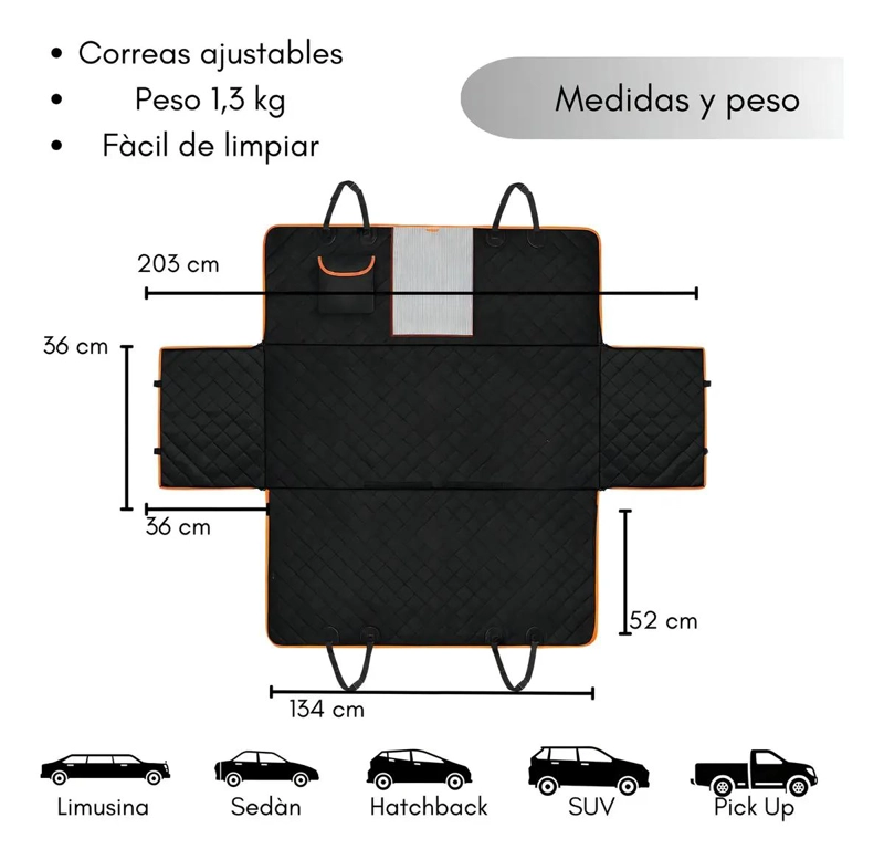 FUNDA IMPERMEABLE PARA ASIENTO DE MASCOTAS - 2