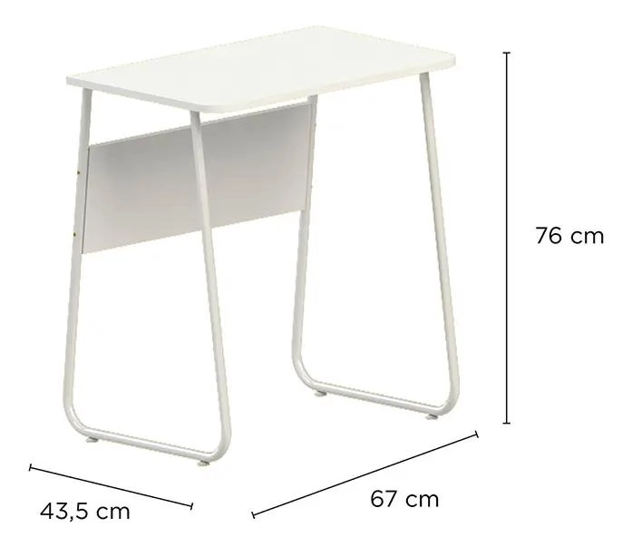 ESCRITORIO COMPACTO METALICO BLANCO - 2