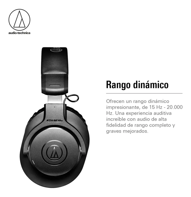 AUDIFONOS PROFESIONALES ATH-M20X COLOR NEGRO - 2