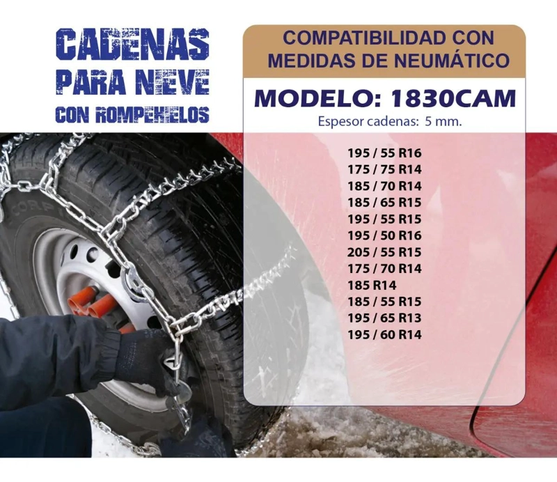 CADENAS PARA NIEVE ROMPEHIELOS MODELO 1830CAM - 2