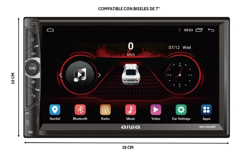 RADIO AUTO 2 DIN ANDROID TOUCH 7 PULGADAS - 1