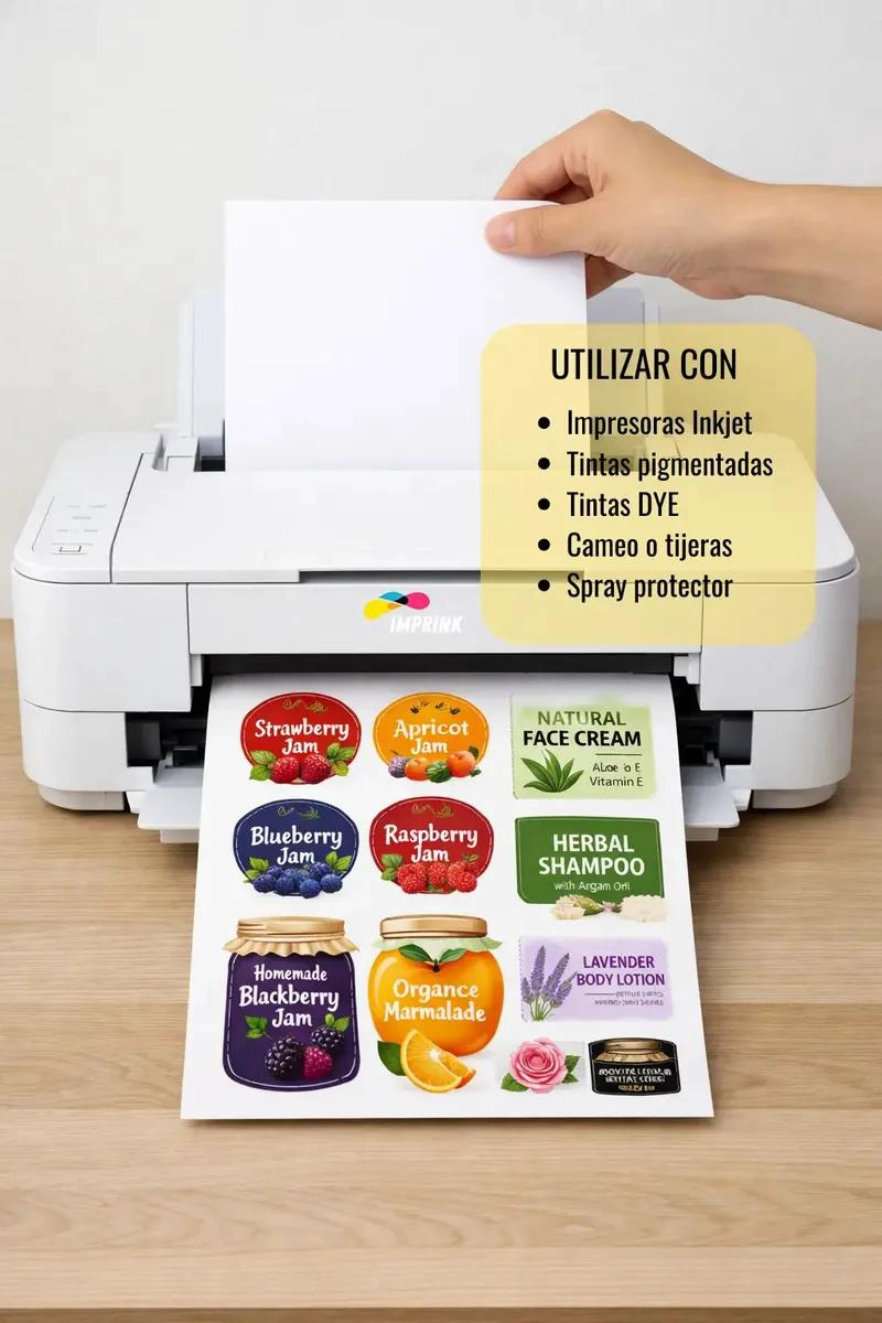 VINILO ADHESIVO IMPRIMIBLE A4 20 HOJAS - 2