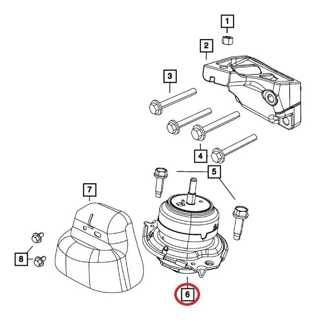 SOPORTE MOTOR JEEP GRAND CHEROKEE 2011-2020 - 2