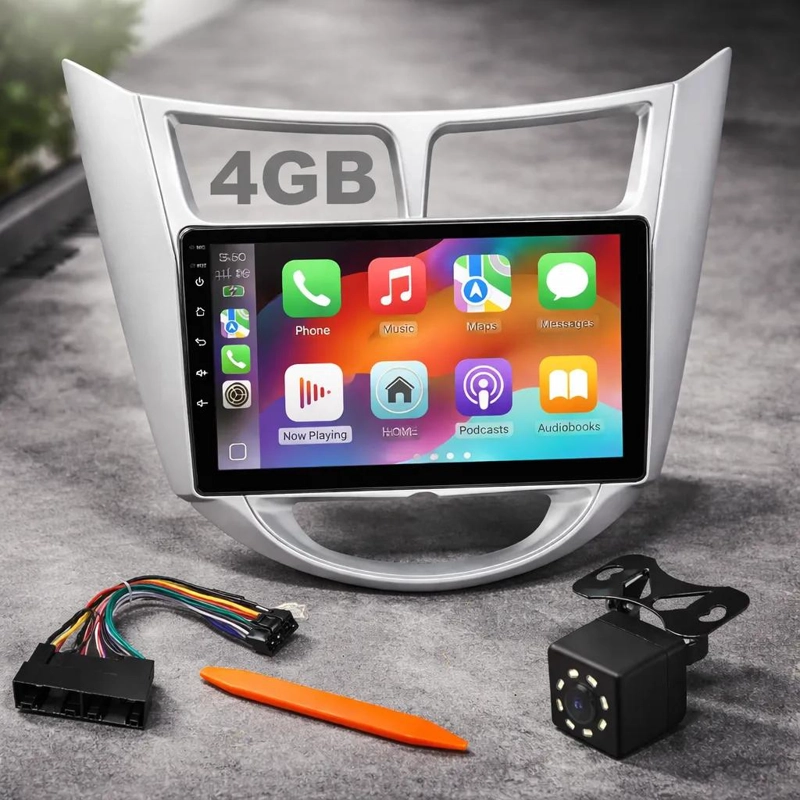 RADIO 4GB ANDROID AUTO Y CARPLAY CON CAMARA - 1
