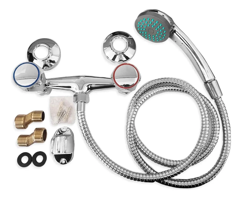 LLAVE COMBINACION DUCHA Y TINA CON MANGUERA FLEXIBLE - 1