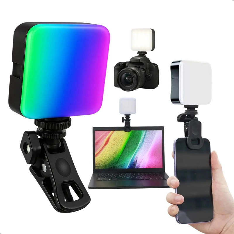GENÉRICO LUZ DE VIDEO RGB PARA SELFIE CON CLIP
