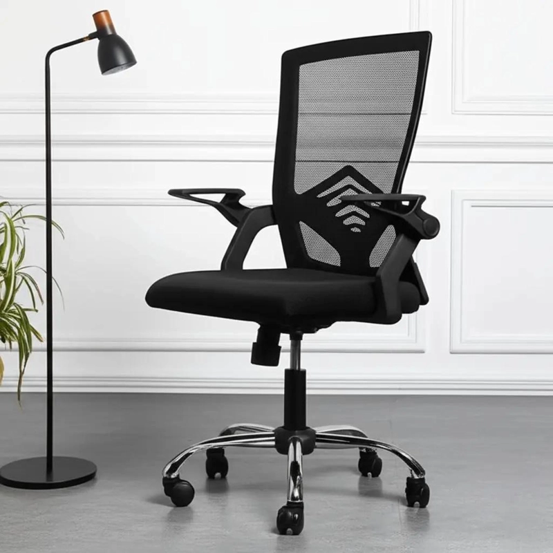 SILLA DE ESCRITORIO ERGONOMICA NEGRA CON MESH - 1