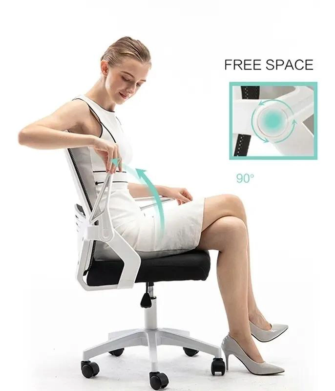 SILLA DE ESCRITORIO ERGONOMICA NEGRA CON MESH - 5
