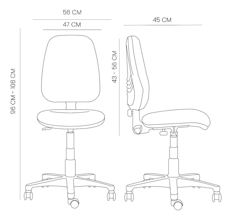 SILLA DE ESCRITORIO ALTA TAPIZADA CON BRAZO REGULABLE - 4