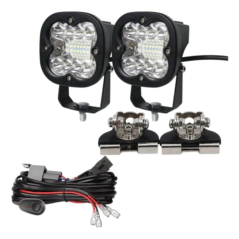 NEBLINEROS FOCOS LED 12/24V CON RAMAL Y BASES 360° - 1