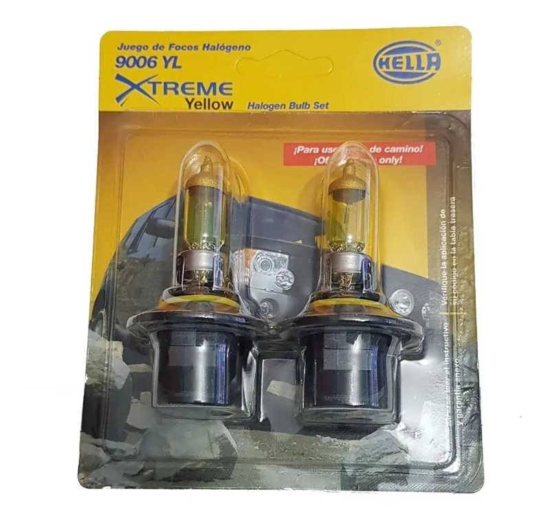 AMPOLLETAS AMARILLAS 9006 HB4 12V 55W P22D - 2