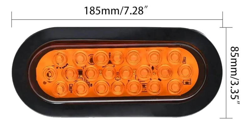 FOCO LED OVALADO AMARILLO 6 PULGADAS MULTIVOLTAJE - 1