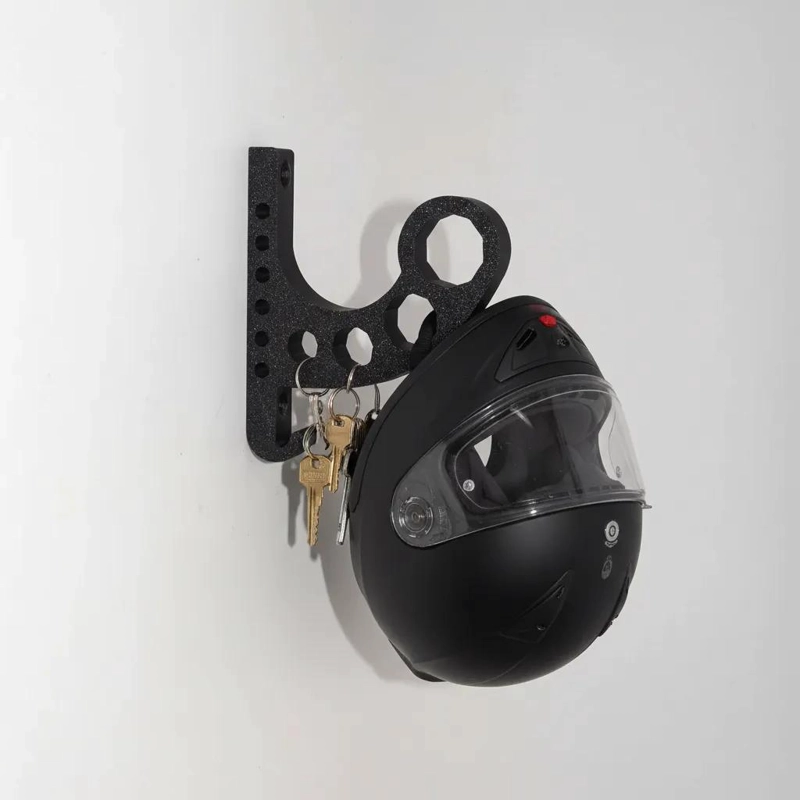 SOPORTE PARA CASCO DE MOTOCICLETA CALIDAD PREMIUM - 5