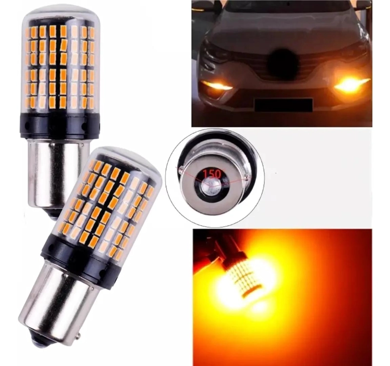 AMPOLLETA LED INTERMITENTE 12V AMBAR - 1