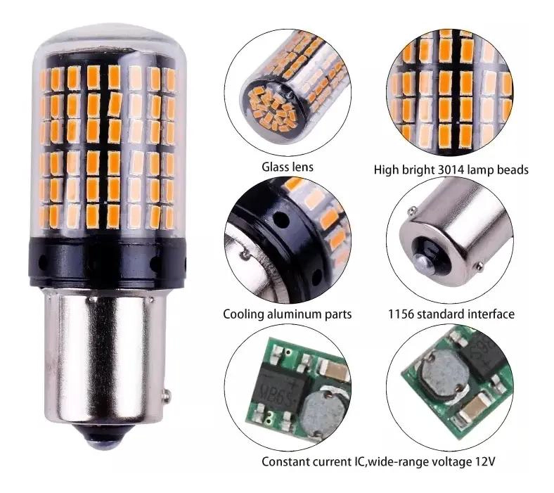 AMPOLLETA LED INTERMITENTE 12V AMBAR - 2