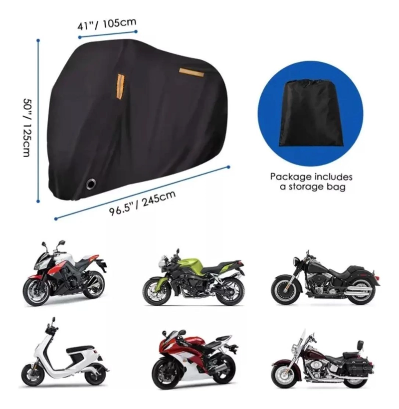 CARPA PREMIUM IMPERMEABLE PARA MOTO CON FILTRO UV - 5