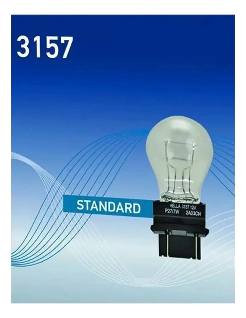 AMPOLLETAS 3157 12V 27/7W 2 CONTACTOS - 3