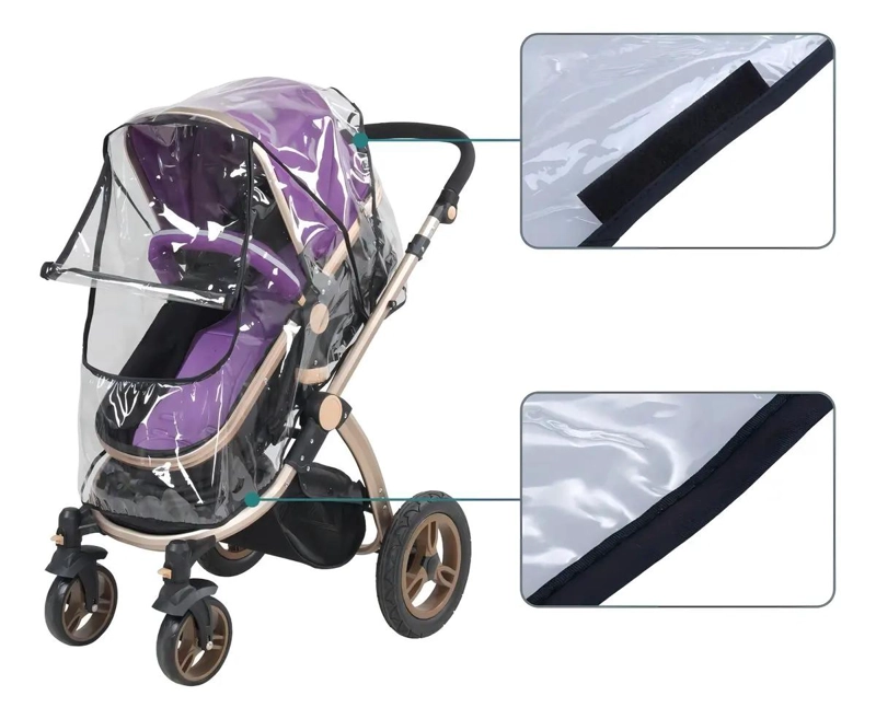 CUBRE COCHE IMPERMEABLE CON APERTURA PARA BEBE - 4