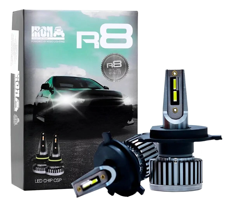 KIT AMPOLLETAS TURBO LED R8 60.000LM - 1