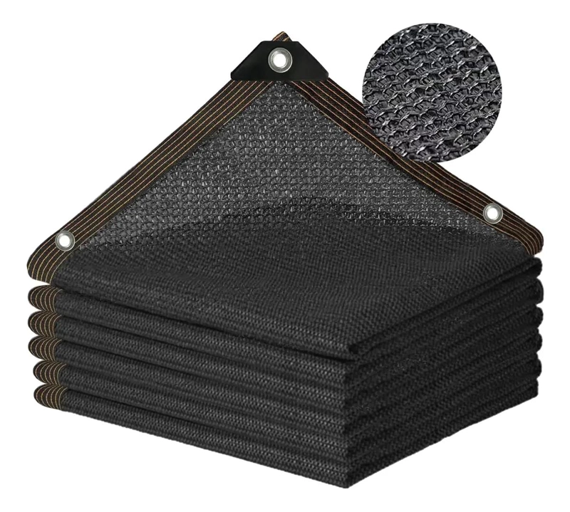 LONA CARPA MALLA SOMBRA NEGRA 4X10 METROS - 1