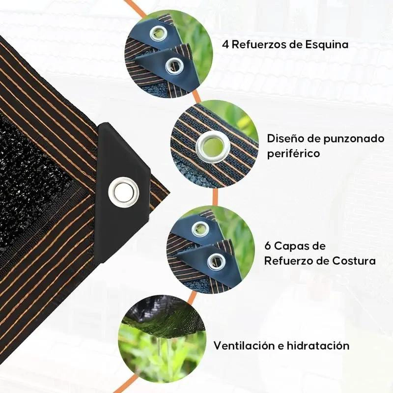LONA CARPA MALLA SOMBRA NEGRA 4X10 METROS - 3