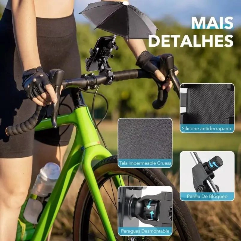 SOPORTE CELULAR PARA MOTO Y BICICLETA IMPERMEABLE - 3