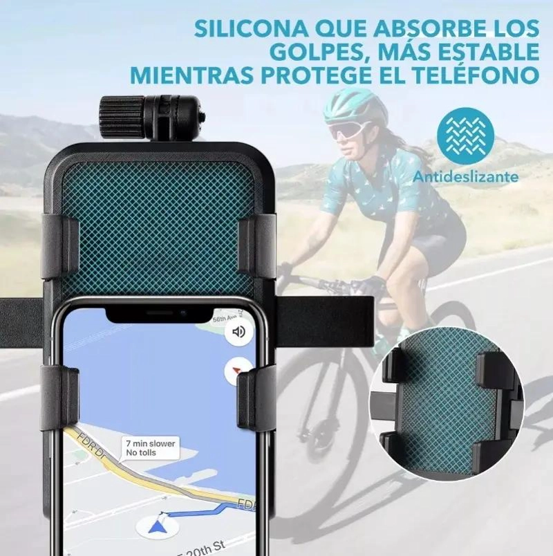 SOPORTE CELULAR PARA MOTO Y BICICLETA IMPERMEABLE - 4
