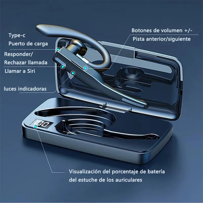 AURICULARES BLUETOOTH CON PANTALLA DIGITAL - 5