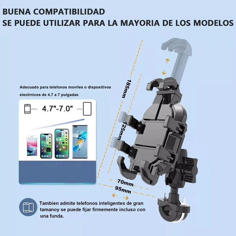 SOPORTE PORTA CELULAR 360° PARA MOTO Y BICICLETA - 2