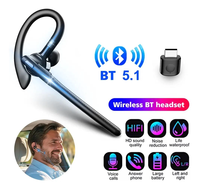 AURICULAR IN-EAR BLUETOOTH MANOS LIBRES USB - 4