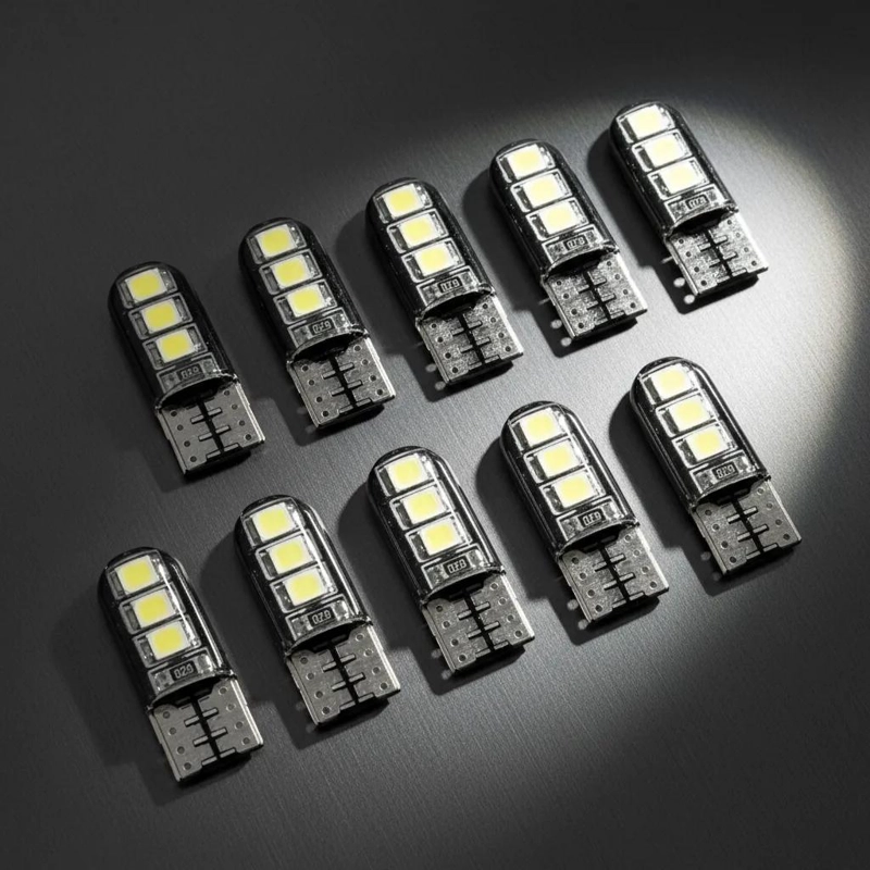 AMPOLLETAS LED T10 CAMBUS COLA DE PESCADO BLANCO - 1