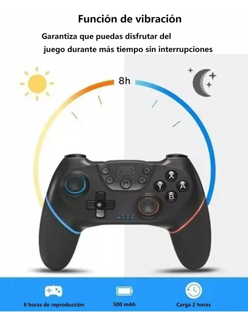 CONTROL GAMEPAD INALAMBRICO COMPATIBLE NINTENDO SWITCH - 2