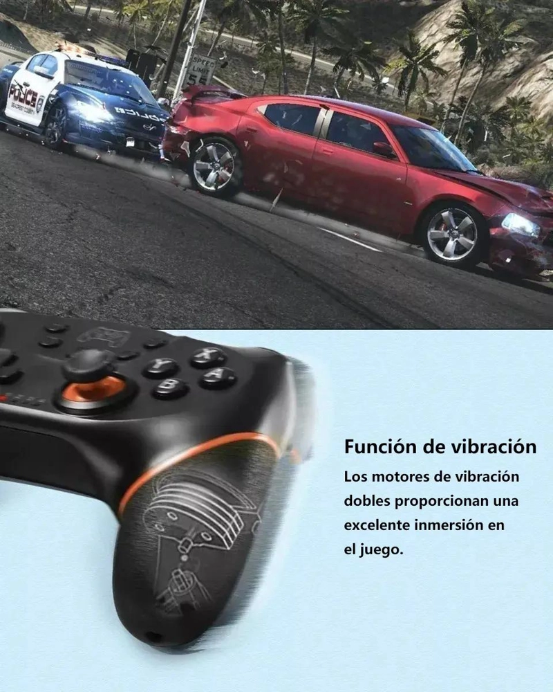 CONTROL GAMEPAD INALAMBRICO COMPATIBLE NINTENDO SWITCH - 5