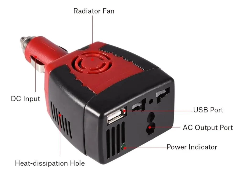 ENCHUFE CARGADOR AUTO 12V A 220V SEGURO - 2