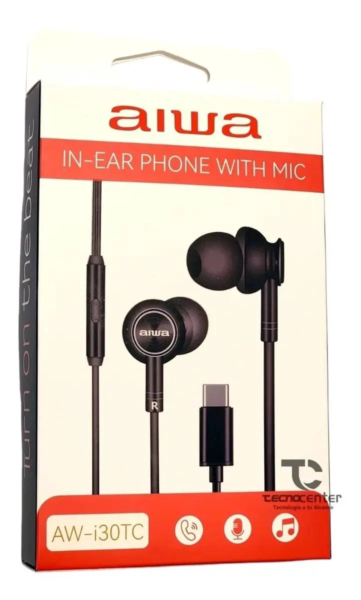 AUDIFONO TIPO C IN EAR MANOS LIBRES COLOR NEGRO - 2