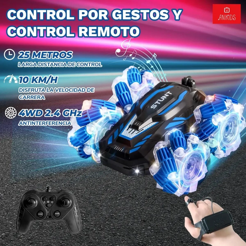 AUTO RC CONTROL REMOTO DRIFT LUZ Y MUSICA - 3