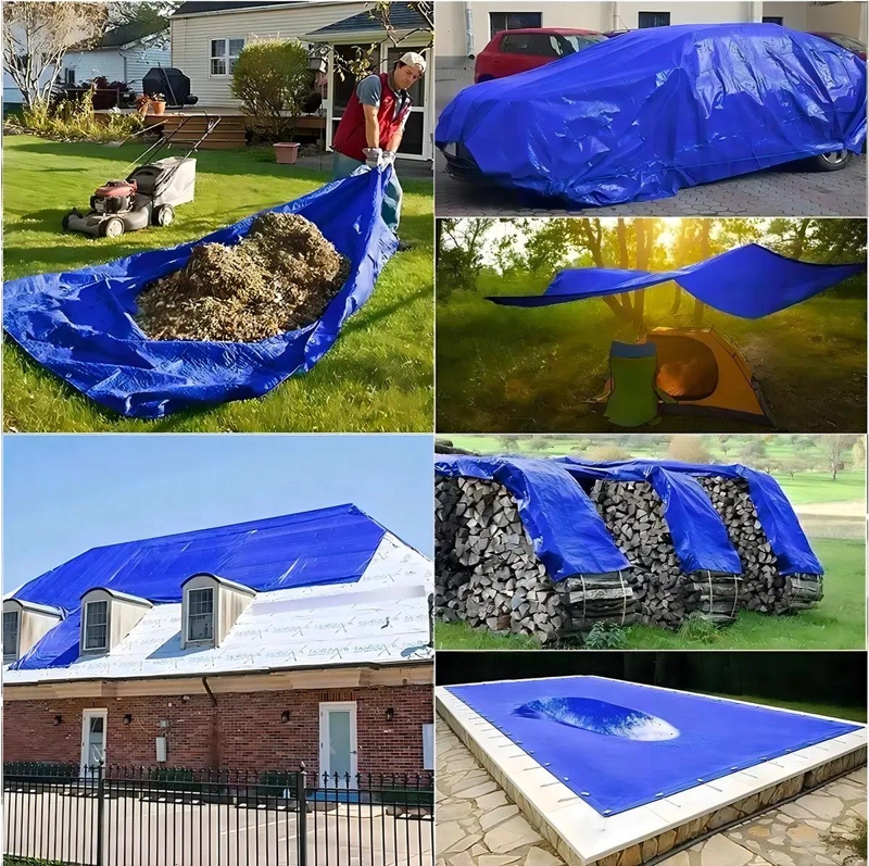 LONA IMPERMEABLE 4X5M PARA CUBRIR AUTOS Y CAMIONETAS - 8