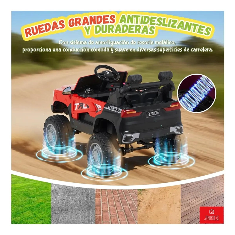 AUTO ELE CTRICO TODOTERRENO 12V CON CONTROL REMOTO - 4