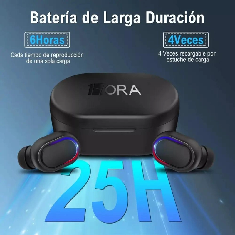 AUDIFONOS INALAMBRICOS MANOS LIBRES COLOR NEGRO - 3