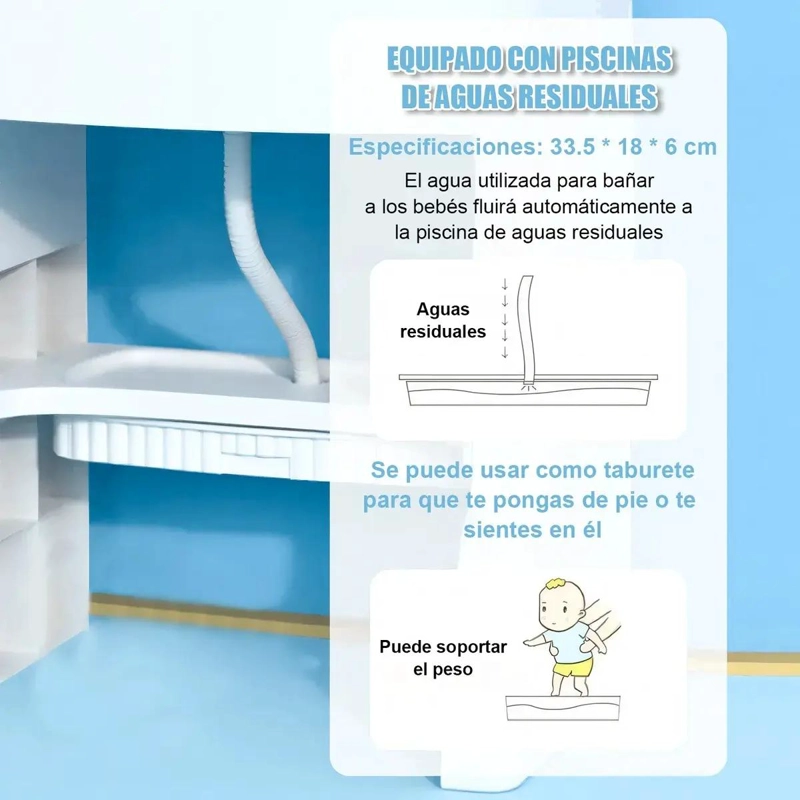 LAVABO AJUSTABLE INFANTIL ESTACION DE LAVADO - 3