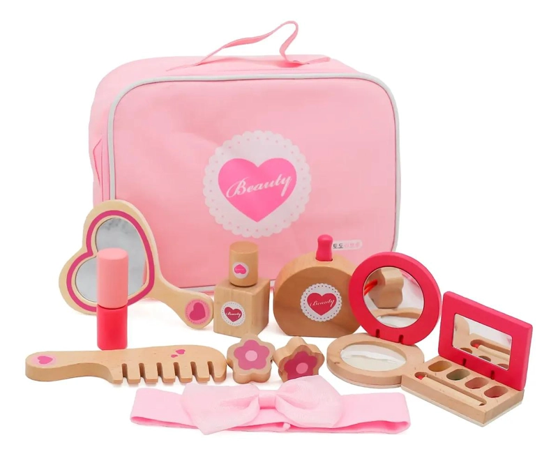 JUEGO DE MAQUILLAJE INFANTIL DE MADERA - 1