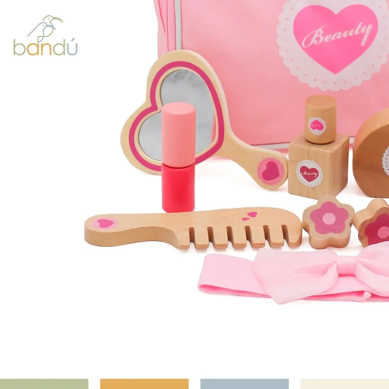 JUEGO DE MAQUILLAJE INFANTIL DE MADERA - 5