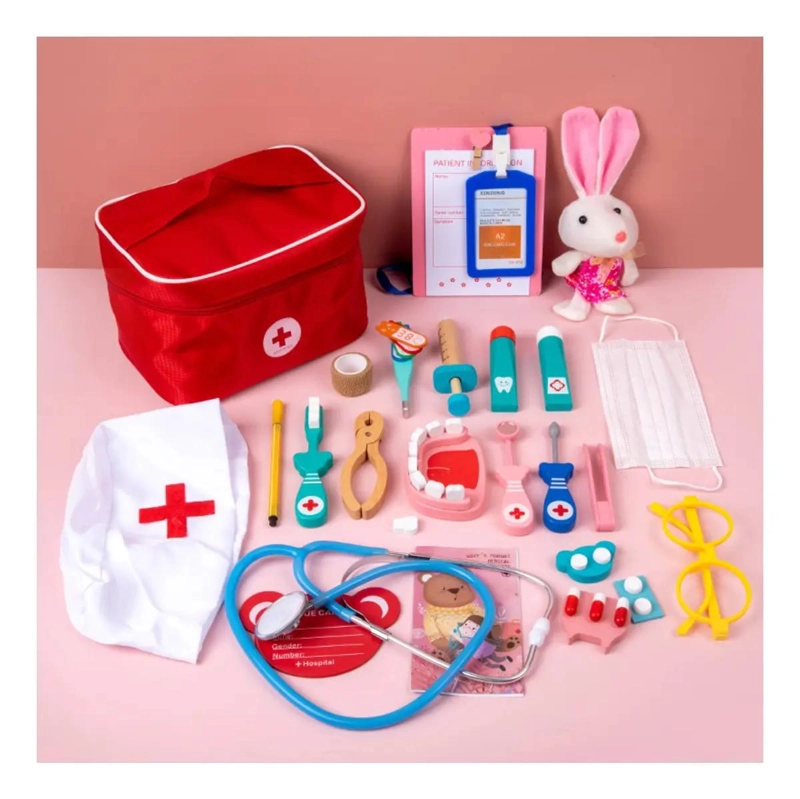 SET JUEGO DE ROLES DOCTOR Y DENTISTA DE MADERA - 5