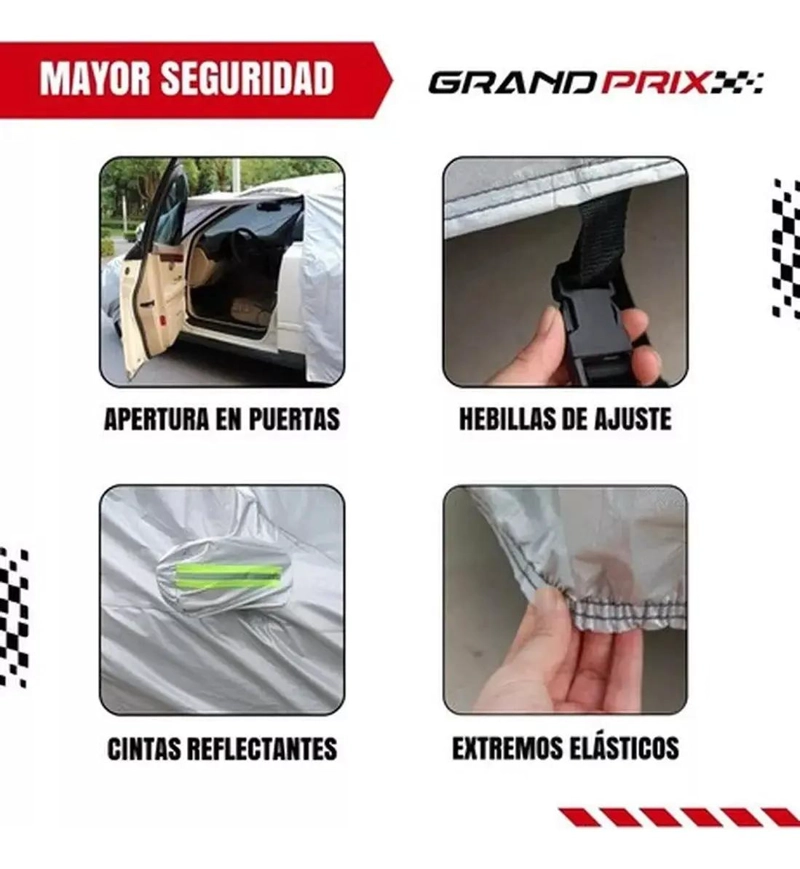 CARPA CUBRE AUTO IMPERMEABLE FELPA COLOR S - 4