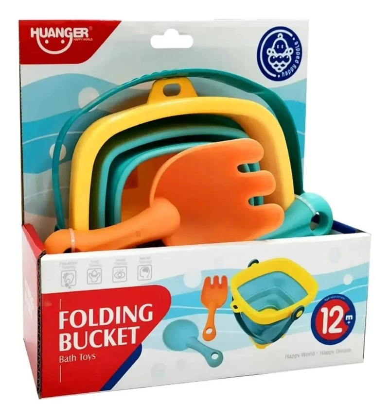 SET DE PLAYA JUGUETE INFANTIL CON BALDE PLEGABLE - 2