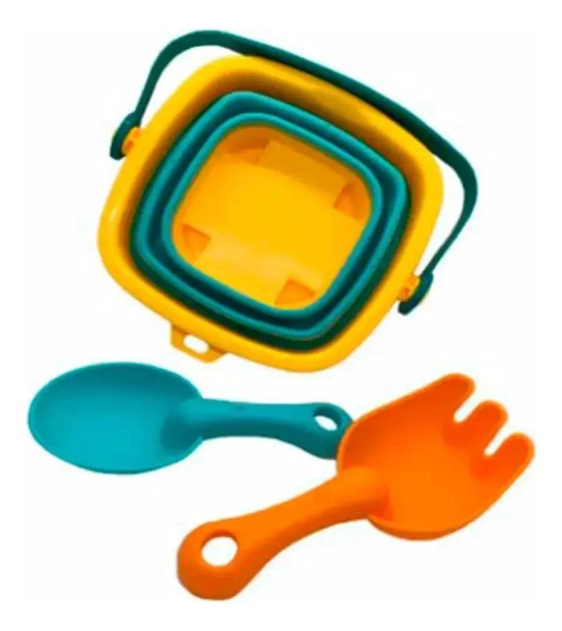 SET DE PLAYA JUGUETE INFANTIL CON BALDE PLEGABLE - 5