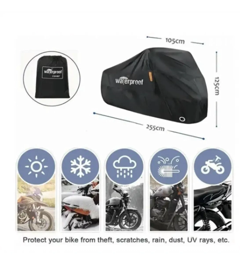 COBERTOR IMPERMEABLE PARA MOTO 125 X 255 CM - 3