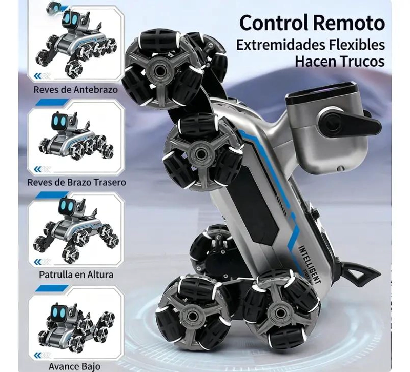 PERRO ROBOT ACROBATICO CONTROL REMOTO 8 RUEDAS - 3
