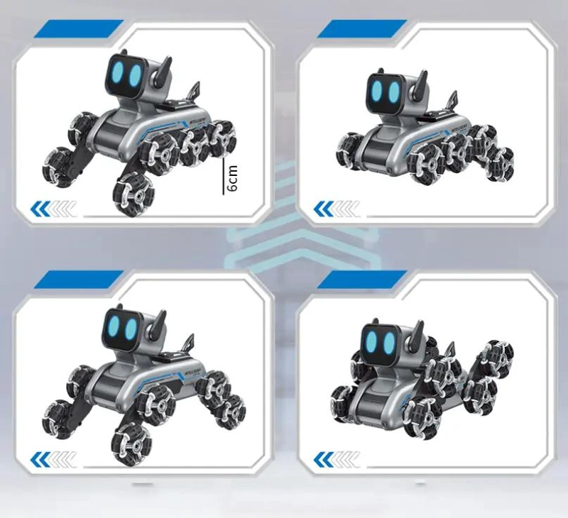 PERRO ROBOT ACROBATICO CONTROL REMOTO 8 RUEDAS - 5