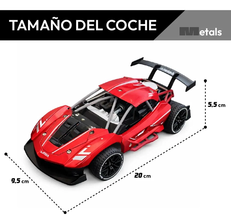 AUTO DEPORTIVO CONTROL REMOTO RECARGABLE PARA NIÑOS - 3
